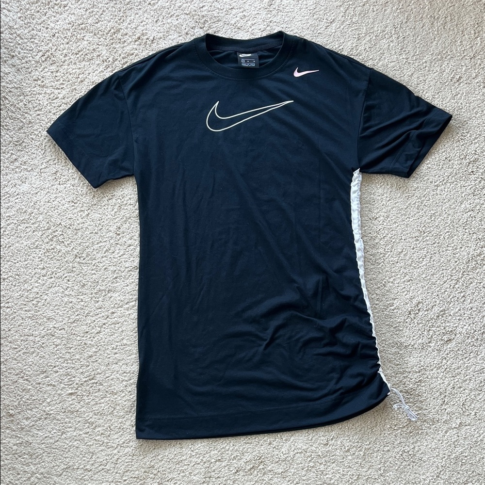 Nike Black Tee/dress with Pink and White Accents